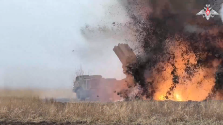 VIDEO: 'Huracán' ruso arrasa punto de despliegue ucraniano