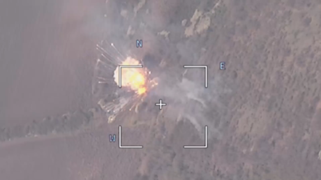 VIDEO: Lanzamisiles estadounidense HIMARS explota al ser alcanzado por un misil ruso Iskander