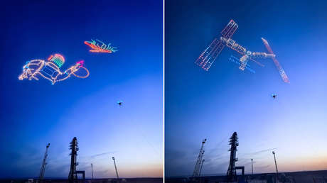 VIDEO: Un enjambre de 1.000 drones chinos dibuja imágenes cósmicas en el cielo nocturno