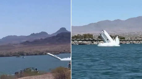 Como una escena de cine: una lancha da vueltas por los aires y se estrella a más de 300 km/h (VIDEO)