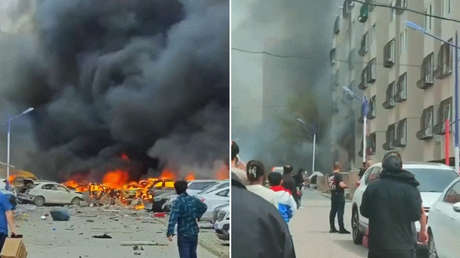 Fuerte explosión en una calle residencial en China (VIDEO)