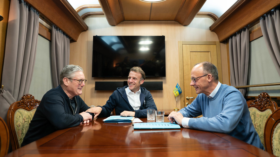 París se defiende tras polémico gesto de Macron en el tren que iba a Kiev