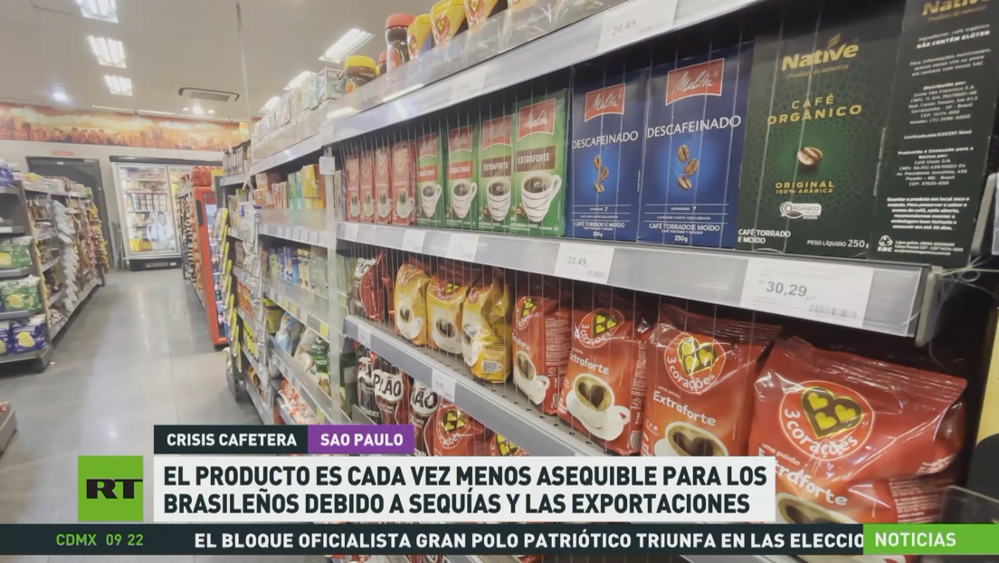 El café es cada vez menos asequible para los brasileños debido a sequias y las exportaciones