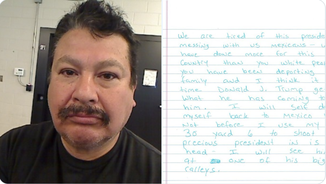 Arrestan a mexicano que amenazó con disparar un arma a Trump en la cabeza