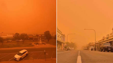VIDEO: Una fuerte tormenta de polvo vuelve naranja el cielo de Australia