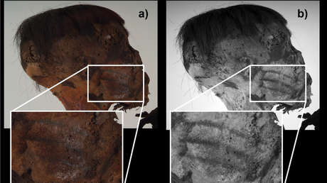 Descubren inéditos tatuajes en una momia andina de 800 años de antigüedad