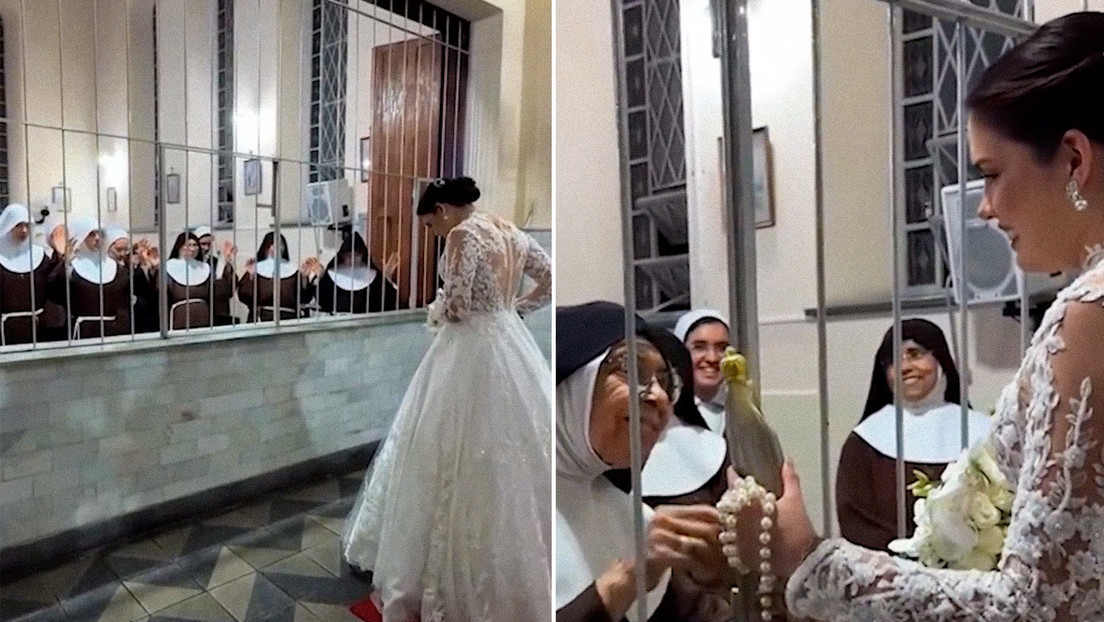 VIDEO: Una exmonja de clausura visita a sus antiguas hermanas antes de casarse