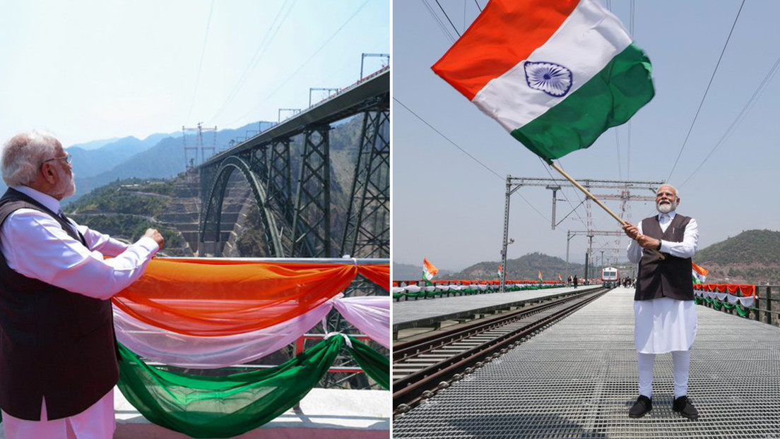 VIDEO: Inauguran en la India un puente más alto que la torre Eiffel