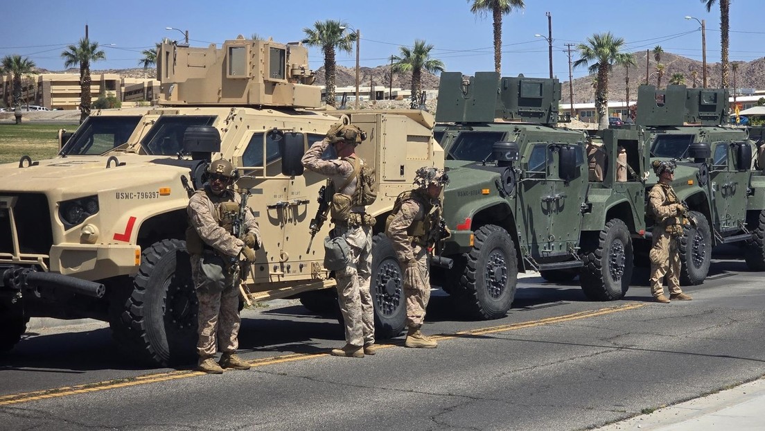 Primeras imágenes de los marines que Trump ordenó desplegar en Los Ángeles