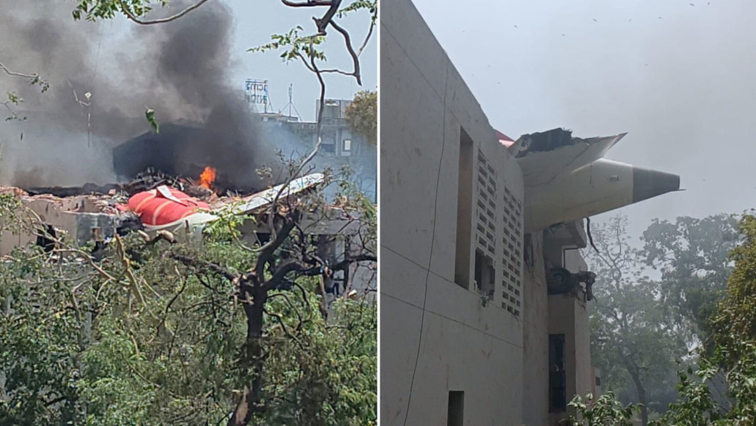 MINUTO A MINUTO: Avión con más de 240 pasajeros se estrella en área residencial en India