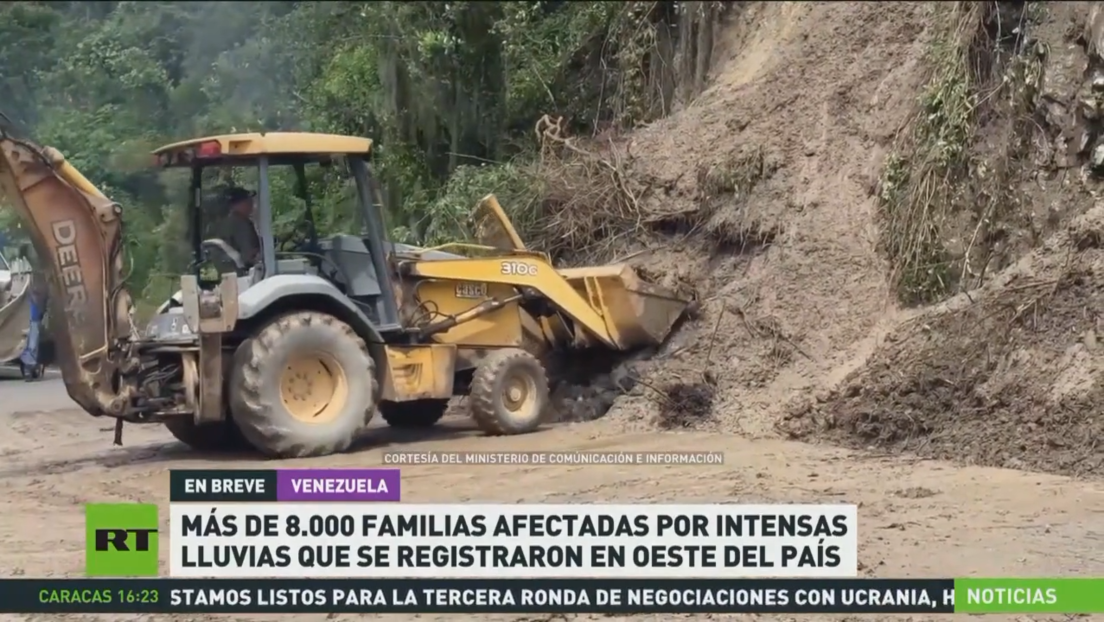 Más de 8.000 familias afectadas por las intensas lluvias en el oeste de Venezuela
