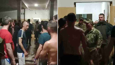 VIDEOS: Estalla un motín de movilizados en un centro de reclutamiento en Kiev