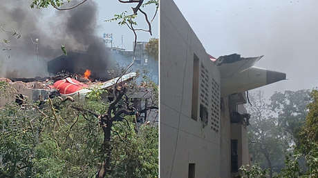 MINUTO A MINUTO: Avión con más de 240 pasajeros se estrella en área residencial en India
