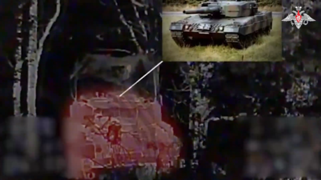VIDEO: Así drones rusos cazan tanques Leopard en Donbass