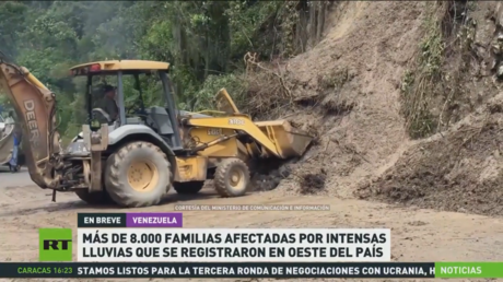 Más de 8.000 familias afectadas por las intensas lluvias en el oeste de Venezuela