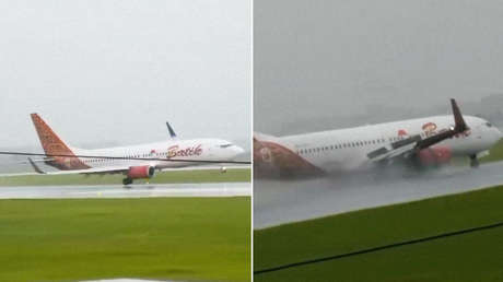 VIDEO: Un avión de pasajeros casi se estrella por mal tiempo