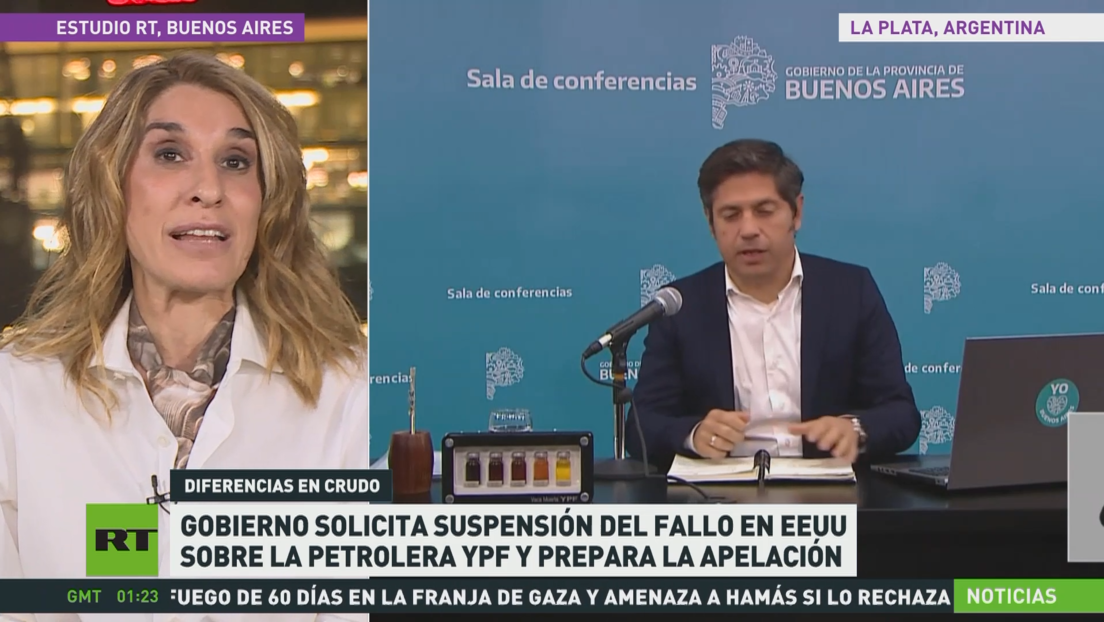 Argentina solicita la suspensión del fallo en EE.UU. sobre la petrolera YPF y prepara la apelación