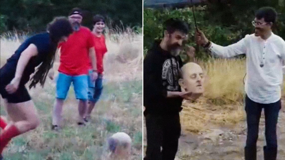 Convierten la 'cabeza' de Franco en balón y lo patean en una trinchera