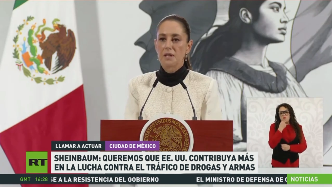 Sheinbaum: Queremos que EE.UU. contribuya más en la lucha contra el tráfico de drogas y armas
