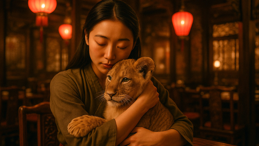 Tomar té junto a cachorros de león: la oferta de un restaurante chino que está rompiendo las redes