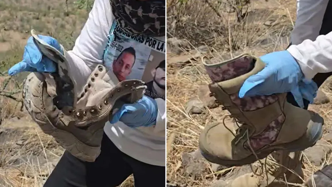 El macabro hallazgo de botas militares con restos humanos en el norte de México