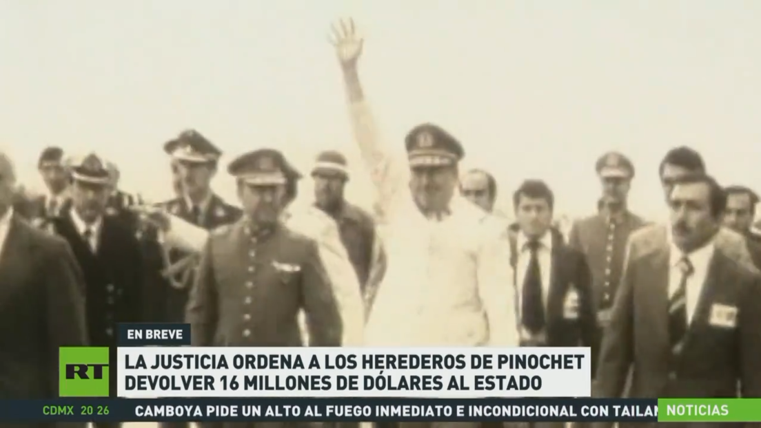 Justicia chilena ordena a los herederos de Pinochet devolver 16 millones de dólares al Estado