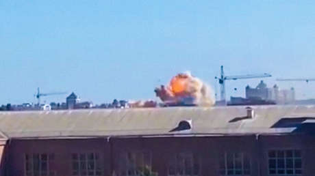 Queda en ruinas un centro regional de reclutamiento en Ucrania por impactos de drones (VIDEOS)