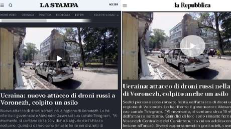 Dos medios italianos parecen haber confundido Vorónezh con una ciudad ucraniana y reportan ataques "rusos"