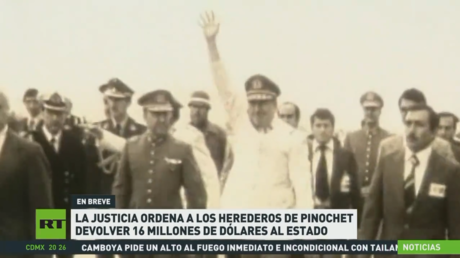 Justicia chilena ordena a los herederos de Pinochet devolver 16 millones de dólares al Estado