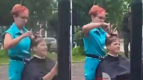 VIDEO: Peluquera rusa ignora poderoso sismo para seguir con su trabajo