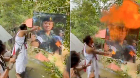 Сhamanes de Camboya realizan un ritual de muerte contra un comandante del Ejército de Tailandia