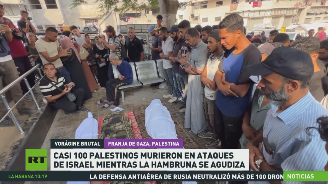 Casi 100 palestinos murieron en ataques de Israel mientras la hambruna se agudiza
