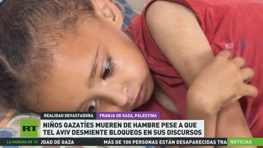 Niños gazatíes mueren de hambre pese a que Tel Aviv desmiente bloqueos de la ayuda humanitaria