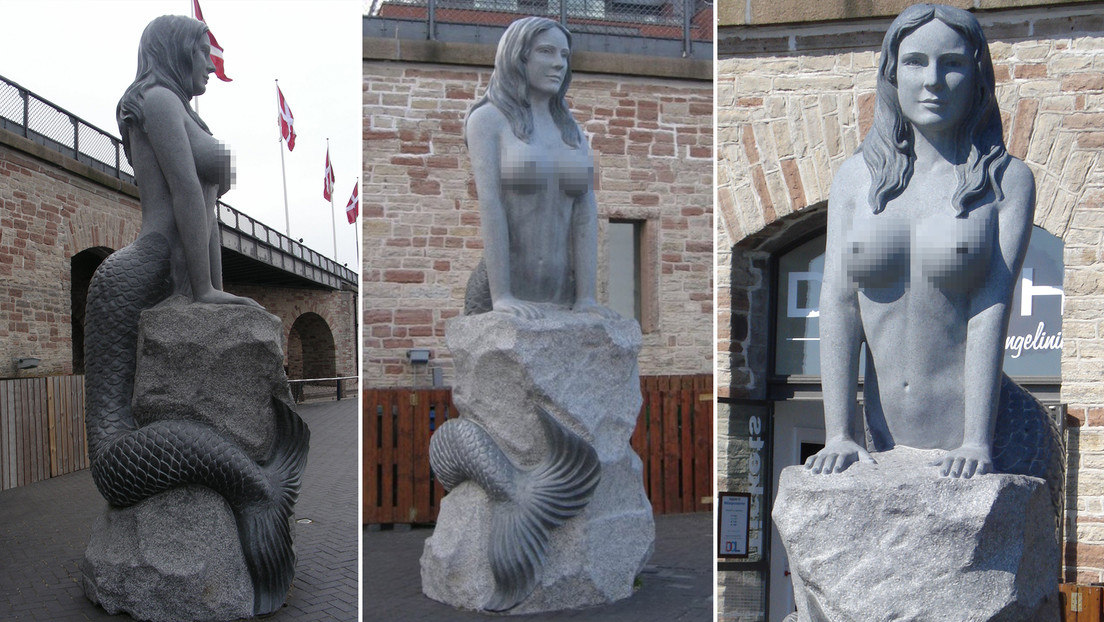 La escultura de una sirena "fea y pornográfica" desaparecerá por tener los pechos demasiado grandes