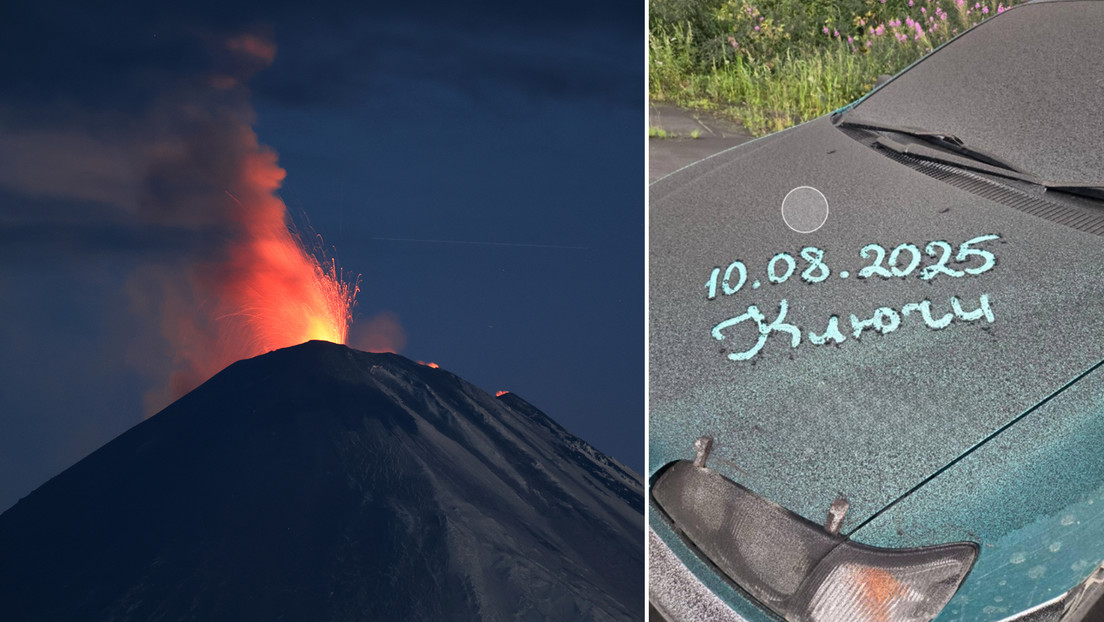 Gigante volcánico ruso expulsa ceniza a 10 km de altura y cubre de negro los pueblos cercanos