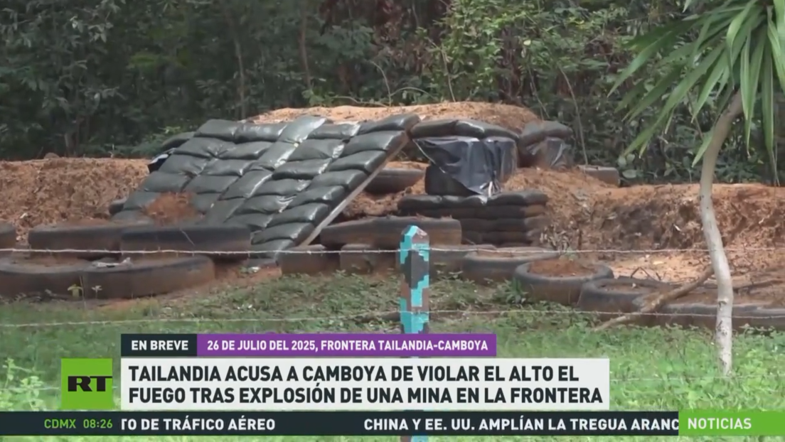 Tailandia acusa a Camboya de violar el alto al fuego tras explosión de una mina en la frontera