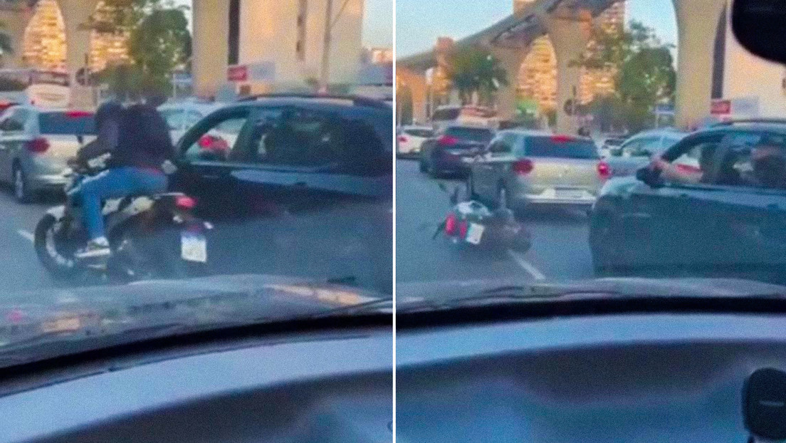 Ladrón asalta un coche a punta de pistola, pero sucede algo inesperado (VIDEO)