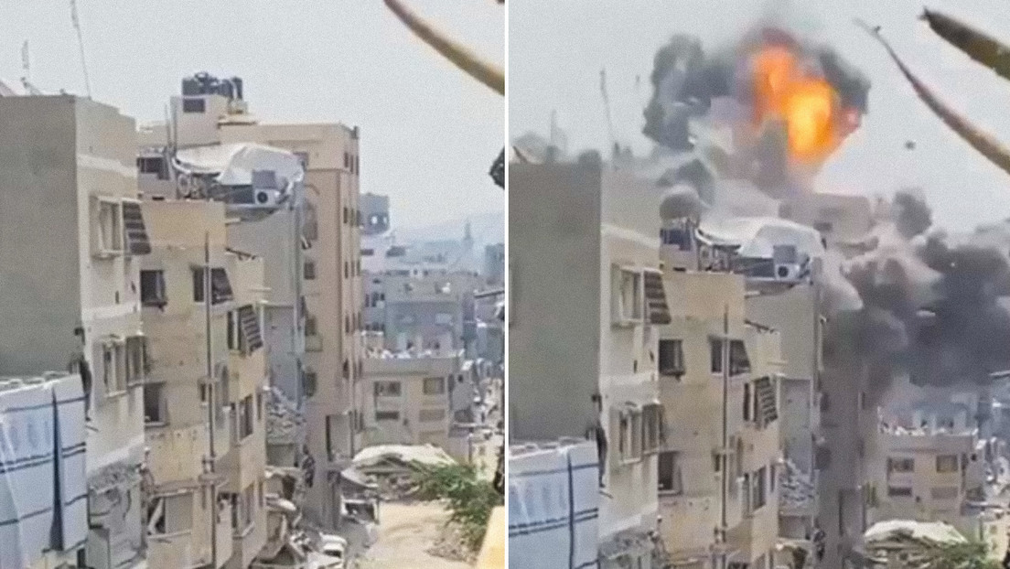 Momento en el que Israel vuela por los aires una casa en Gaza (VIDEO)