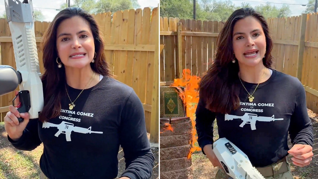 VIDEO: Política estadounidense quema un Corán con un lanzallamas