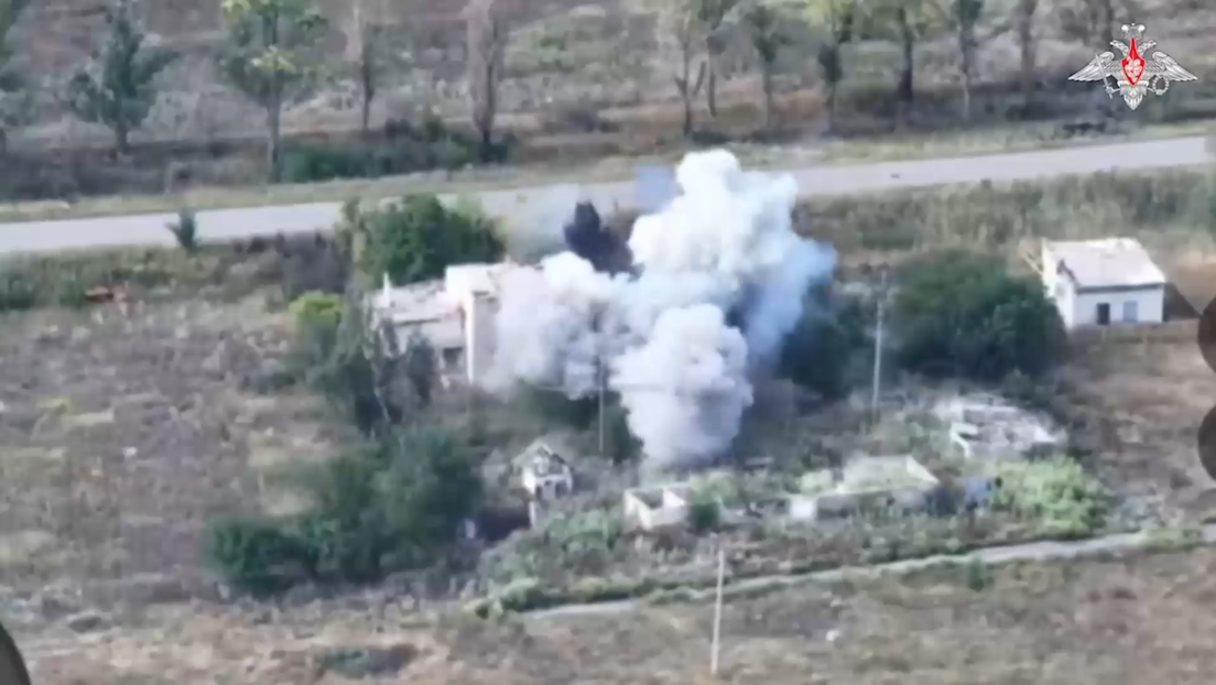 VIDEO: Un misil aire-tierra ruso destruye un centro de control de drones