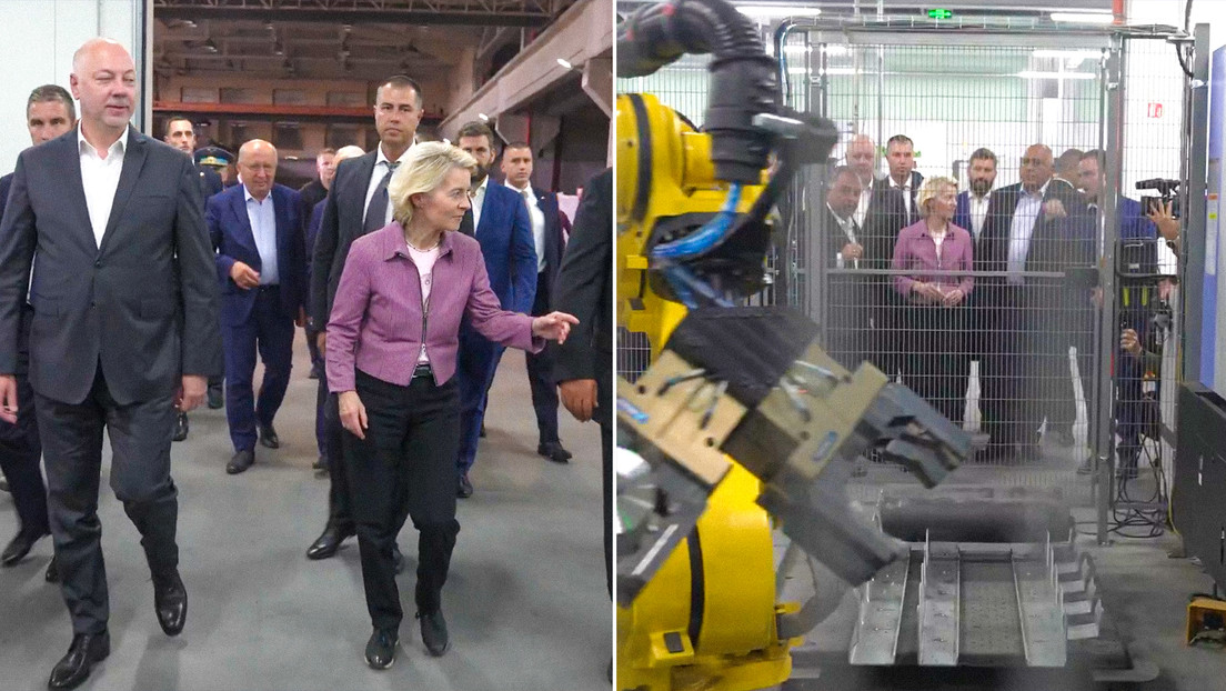 VIDEO: Búlgaros gritan "nazi" a Von der Leyen a su arribo a una fábrica de municiones