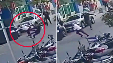 VIDEO: Exfutbolista brasileño frustra un robo con una patada voladora