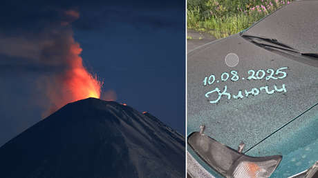 Gigante volcánico ruso expulsa ceniza a 10 km de altura y cubre de negro los pueblos cercanos