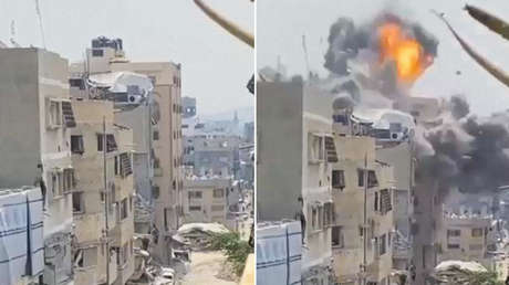 Momento en el que Israel vuela por los aires una casa en Gaza (VIDEO)