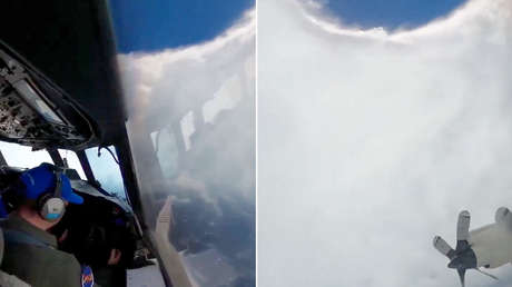 VIDEO: Así se ve el epicentro del huracán Erin desde dentro