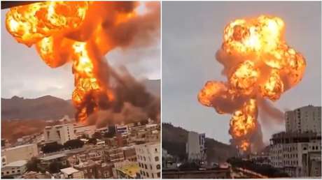IMPACTANTE VIDEO: Masiva nube de hongo tras el ataque israelí en Yemen