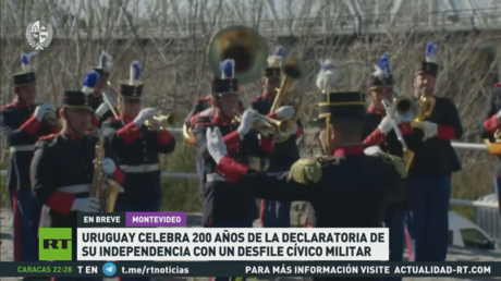 Uruguay celebra 200 años de la Declaratoria de la independencia con un desfile cívico-militar