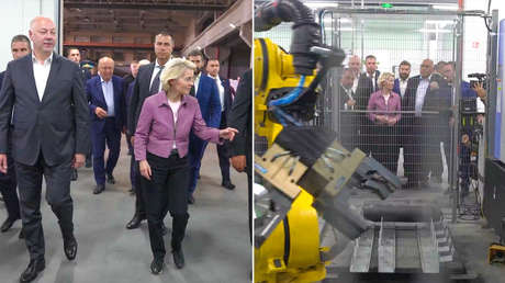 VIDEO: Búlgaros gritan "nazi" a Von der Leyen a su arribo a una fábrica de municiones