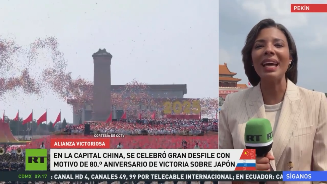 Pekín celebra un gran desfile militar con motivo del 80.º aniversario de la victoria sobre Japón