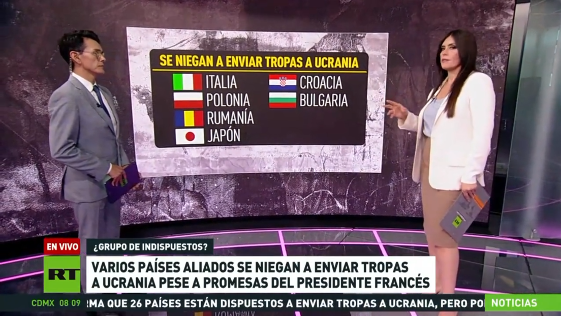 Varios países aliados se niegan a enviar tropas a Ucrania pese a promesas del presidente francés